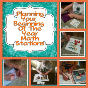 math stations beginning of the year